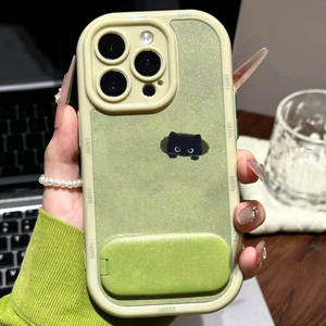 Custodia per telefono antiurto con simpatico gatto e specchio pieghevole per <span class=keywords><strong>iPhone</strong></span> 17 <span class=keywords><strong>Pro</strong></span> <span class=keywords><strong>Max</strong></span> 16 15 14 Plus 13 12 <span class=keywords><strong>11</strong></span>, colore <span class=keywords><strong>verde</strong></span> - Product Image 6
