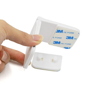 Serrure d'angle de tiroir de sécurité pour bébé facile à installer Armoire blanche en plastique Serrures de sécurité pour enfants - Product Image 4