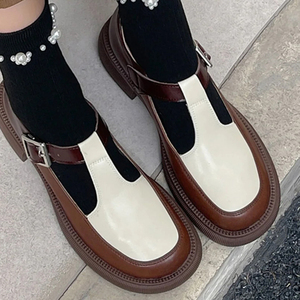 Nuevo Diseño de Moda, Sandalias Planas de Verano Transpirables y Ligeras con Hebilla y Correa, Contraste de Color, Suela Gruesa y Punta Redonda para Mujer - Product Image 4