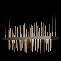 Lustres minimalistes en métal, éclairage suspendu, décoration intérieure, luminaire suspendu rectangulaire pour salle à manger, LED