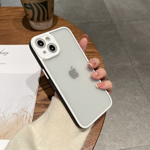 Custodia per telefono opaca con paraurti in TPU bicolore per Apple <span class=keywords><strong>iPhone</strong></span> <span class=keywords><strong>13</strong></span> 11 12 <span class=keywords><strong>Pro</strong></span> XR XS custodia trasparente di lusso custodia protettiva per fotocamera - Product Image 2