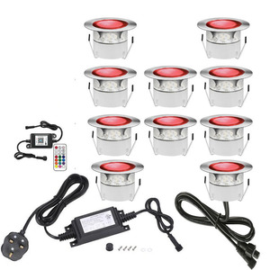 45mm Led Decking Lights Kitchen Plinth Lights kit <span class=keywords><strong>di</strong></span> illuminazione per ponte impermeabile IP67 a bassa tensione per esterni confezione da 10 - Product Image 1