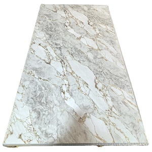 Dalles <span class=keywords><strong>de</strong></span> marbre <span class=keywords><strong>PVC</strong></span> haute brillance UV pour la décoration intérieure des hôtels, bureaux, salons - Décoration <span class=keywords><strong>murale</strong></span> écologique et imperméable - Product Image 1