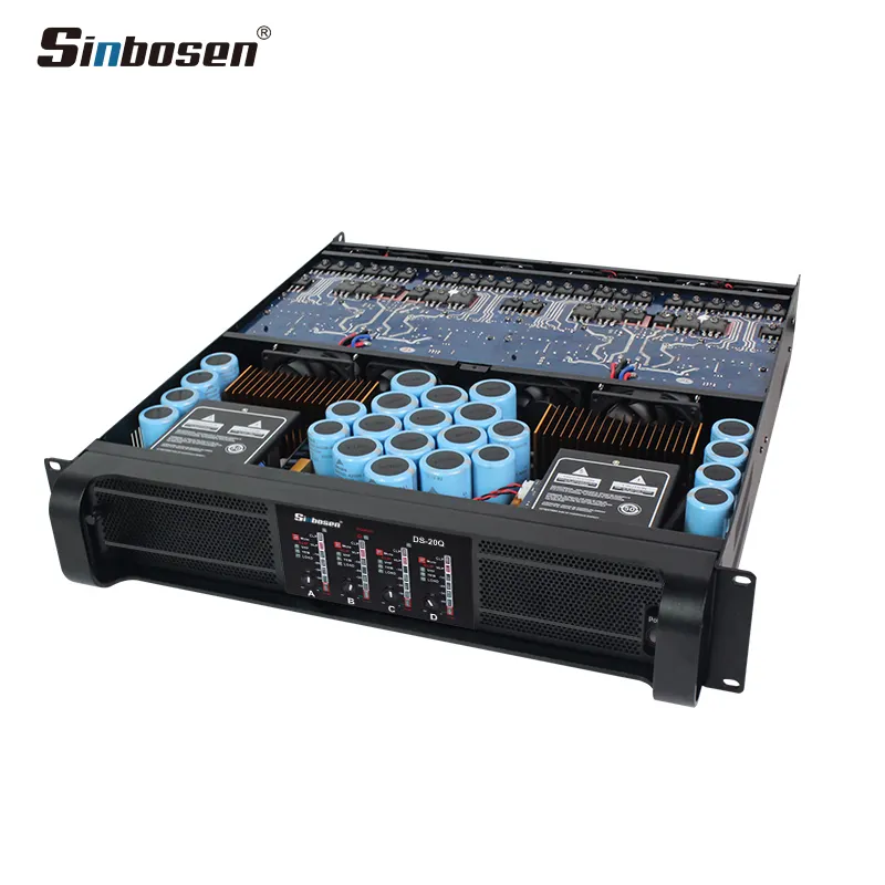 Sinbosen楽器アンプDS-20Q djパワーアンプ4チャンネル4500ワットプロフェッショナルパワーアンプ