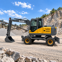 Excavatrice mobile sur roues de qualité supérieure avec moteur Yuchai et composants de transmission essentiels pour une puissance de creusement élevée dans le développement des infrastructures
