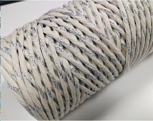 Decorazioni per la <span class=keywords><strong>casa</strong></span> 3MM 125 m rotolo misto colore <span class=keywords><strong>naturale</strong></span> e argento cotone corda di macramè - Product Image 2