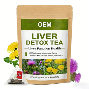 ชาสมุนไพรดีท็อกซ์ตับ OEM 42 วัน สูตรผสมออร์แกนิค 100% ประกอบด้วยมิลค์ธิสเซิล แดนดิไลออน ขมิ้น สะระแหน่ ช่วยทำความสะอาดและบำรุงฟังก์ชันตับ - Product Image 6