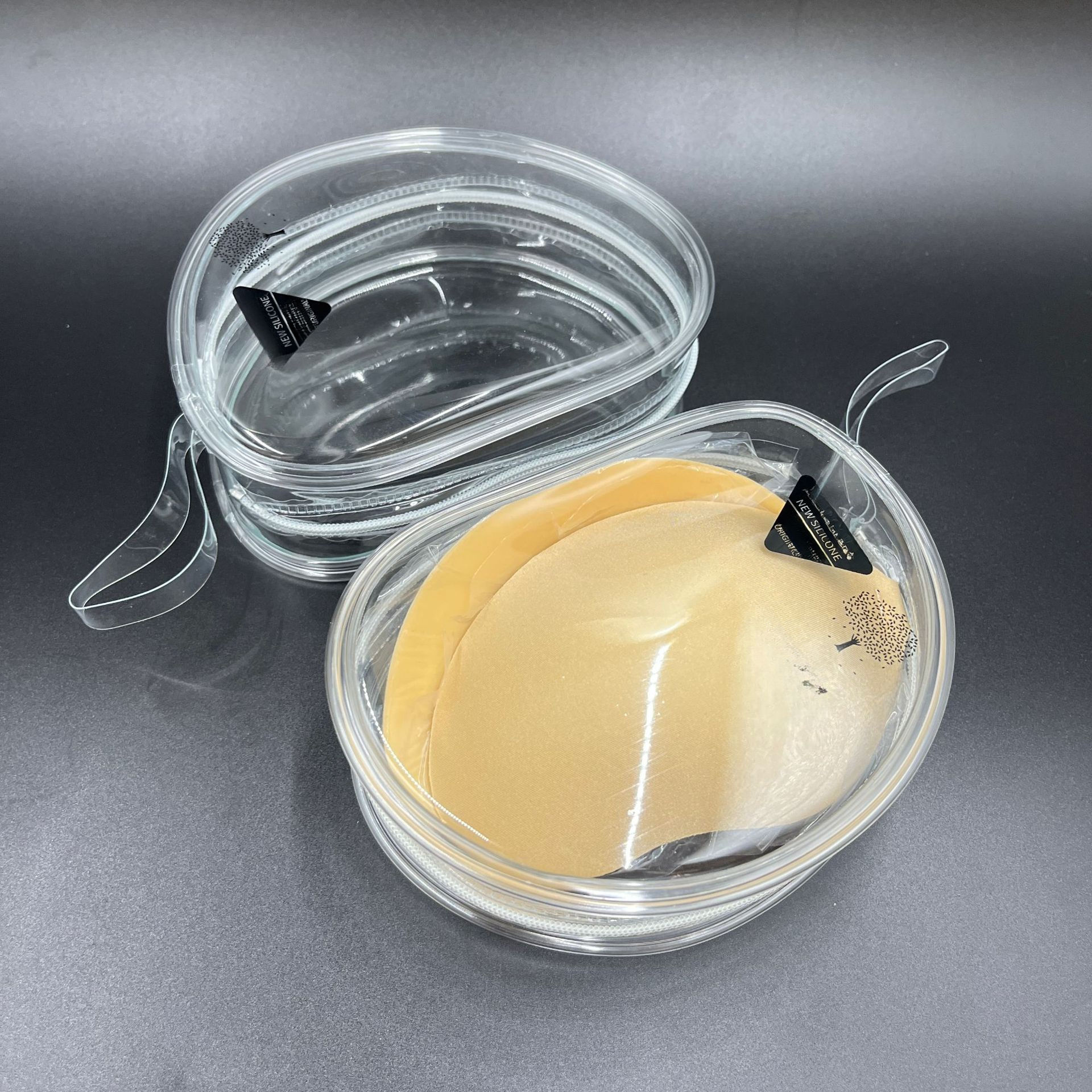 Boîte de rangement transparente pour ruban adhésif pour la poitrine