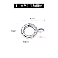 Fermoir en argent XD S925 avec diamants, fermoir à ressort, fermoir pour collier de perles, connecteur de bracelet, accessoire DIY, fermoir d'extrémité de chaîne