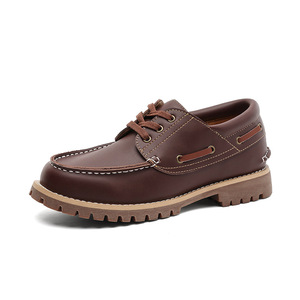 Zapatillas Clásicas de Cuero Cosidas a Mano para Uso Diario, Diseño Cómodo con Punta Redonda y Ancha, Suela Gruesa y Duradera, Zapatos de Moda para Caminar por la Ciudad - Product Image 3