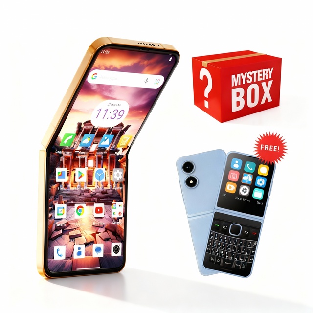 Vertical Foldable Phone X6 Android 15 Smartphone Eurasian Version Buy One Get One for Free Electronic Mystery Box