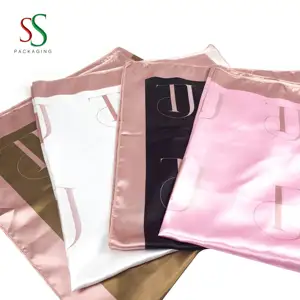SS Hair Packaging Hot Sales High Quality Women Satin Silk Square Scarf for Hair