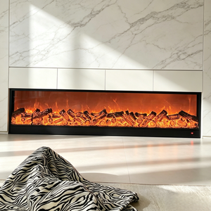 Chimenea Eléctrica Noble con Pantalla LCD, Llama Ultra Realista, Calefacción Segura y Eficiente para Club, Hogar, Hotel, Decoración de Villa - Product Image 4