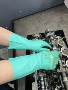 Guantes de Seguridad de Nitrilo Industriales <span class=keywords><strong>Aibon</strong></span>, Resistentes a Químicos, Ácidos, Álcalis y Aceite, Textura de Diamante Antideslizante - Product Image 4
