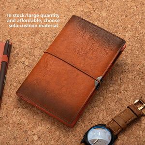 Superfirber Leather Dowling <b>Paper</b> A6 Vintage Strap Notebook High Aesthetic Gradient Color Multifunctional Business Binder - Product Image 1