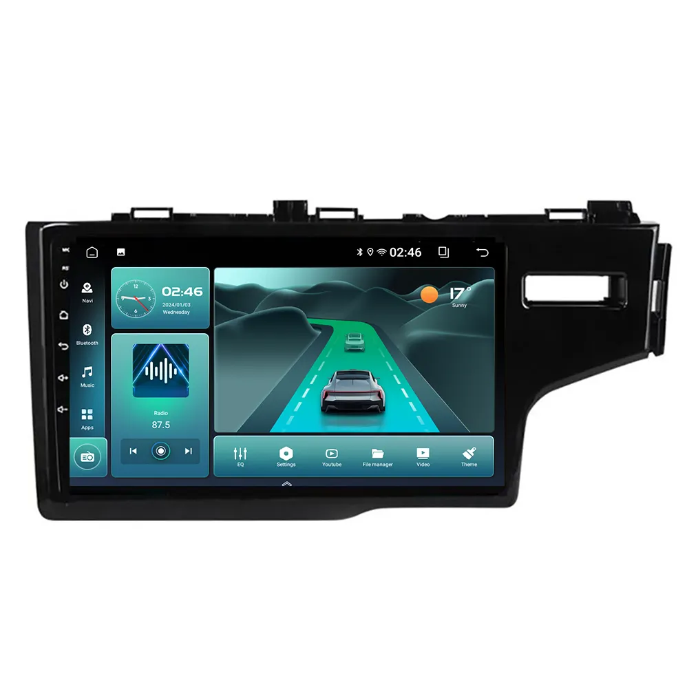 Pemutar Radio mobil WiFi Dual Band, 5G + 2.4G WiFi untuk Honda Fit Jazz 2014- 2018 RHD Android Carplay Multimedia Video navigasi GPS BT5.4