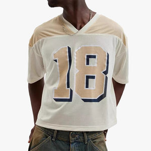 Camiseta vintage de manga corta para hombre con número impreso, estilo deportivo urbano, top holgado con aberturas - Product Image 6