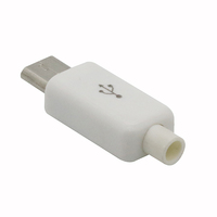 Micro USB 4 en 1 con cubierta de plástico, conector macho de 5 pines, Micro USB 2,0