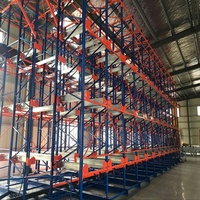 Siemens PLC Intelligentes Halbautomatisches Radio-Shuttle-Stahlregalsystem 500-2000kg Traglast Schwerlast-Lagersystem