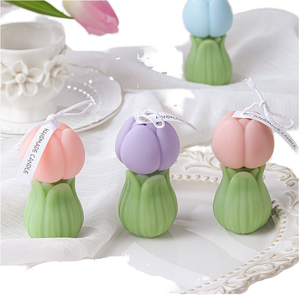 Handmade Paraffin Wax Tulip Flower Design <strong>Art</strong> <strong>Candles</strong> for Birthdays &amp; Thanksgiving Luxurious Custom Scented <strong>Candles</strong> with Box - Product Image 2
