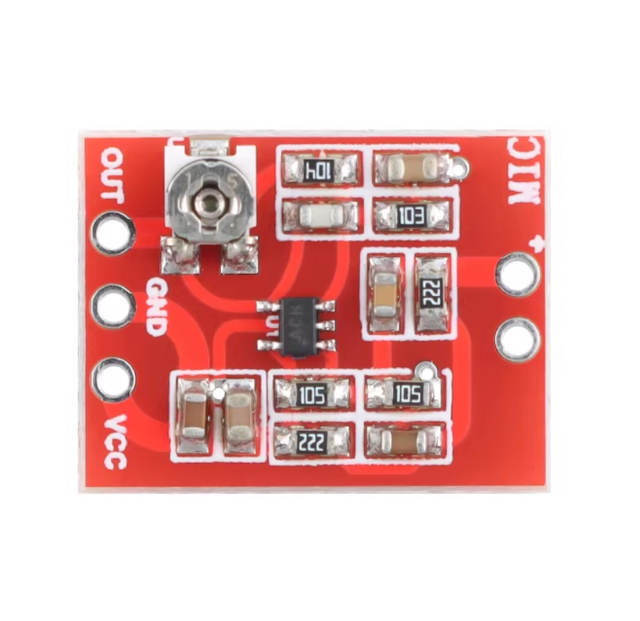 Electret Microphone Amplifier Audio Module, Microphone Preamplifier, Adjustable Gain MAX4466
