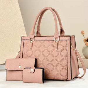 3 in 1 Lady's Totes Purse <b>Set</b> <b>Waterproof</b> PU Leather Handbags - Product Image 4