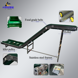 Convoyeur d'alimentation de convoyeur à bande en PVC en forme de Z pour croustilles Tortilla Convoyeur à bande incliné personnalisé Machine d'emballage de collations de fruits - Product Image 2