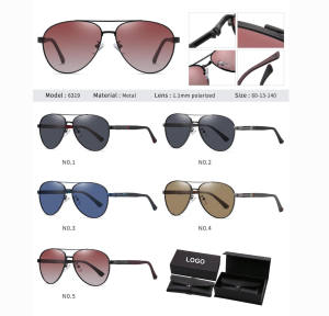 Nouvelles lunettes de soleil polarisantes pour pilote, vision de jour et de nuit, UV400, métal, changement de couleur photochromique, lunettes de luxe pour hommes - Product Image 1