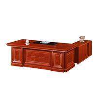 Bureau de direction moderne de style chinois Bureau de patron en bois massif pour chef de bureau ou président