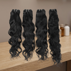 Extensiones de Cabello Indio Remy Ondulado Natural de 16 Pulgadas, Doble Trama a Máquina, Puntas Completas, 100g por Paquete, Agradable al Tacto, Todos los Colores - Product Image 3