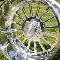 Rines Forjados Pulidos con Borde Profundo FHJ 24x14 22x12 26x14 para Camionetas, Rines de Aleación Personalizados para Ford F250, Chevy Silverado, RAM 1500