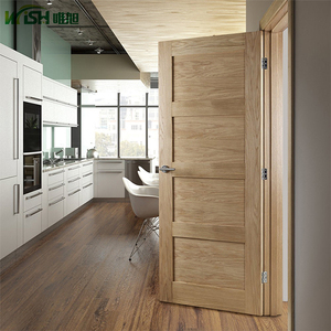 Modern Interior Bedroom Wooden <strong>Design</strong> White Oak Veneer Solid Wood Shaker <strong>Door</strong> Interior Bedroom Pre Hung <strong>Door</strong> - Product Image 2