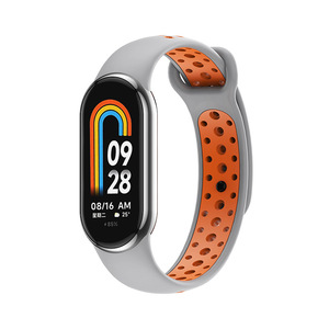 Bracelet de sport en silicone pour <span class=keywords><strong>Xiaomi</strong></span> <span class=keywords><strong>Mi</strong></span> <span class=keywords><strong>Band</strong></span> 10 9 8 7 6 <span class=keywords><strong>5</strong></span> Montre intelligente Bracelet de sport souple respirant bicolore Bracelet de poignet M10 M8 M9 - Product Image 5