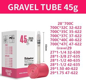 Gravel RideNow 2PCS 700C X 18-32C / 32-47C (<span class=keywords><strong>ALLRoad</strong></span> & Gravel) /29 Pulgadas X 1.9-2.5 Cámaras de Aire de TPU con Válvulas Presta de 45mm/65mm/85mm - Product Image 2
