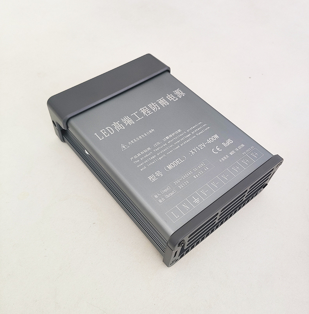 XY12V-400W Industrial Rainproof LED Light Strip Lighting Transformer Power Supply 200-240VAC 50/60HZ