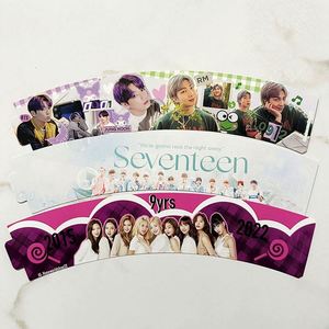 Fundas de Papel Impresas Personalizadas para Vasos, Fundas Desechables Ecológicas para Vasos de Café, Leche y Té, Kpop - Product Image 5