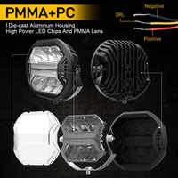 Luz de Trabajo LED de 5.75 Pulgadas con Certificación Emark, 9-36V, Lámpara Antiniebla Todoterreno, Luz Auxiliar de Conducción LED de 5.75'' para Jeep y Camioneta