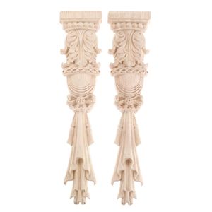 Apliques tallados de madera sin pintar Onlays Corbels Calcomanías Molduras para ventana Marco de puerta <span class=keywords><strong>Roma</strong></span> Columna Pared Sala de estar Escuela - Product Image 2