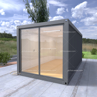 Maison de conteneur à structure en acier préfabriquée portable de 20 pieds Maisons mobiles minuscules pour panneau sandwich de bureau