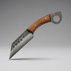 Anillo Vikingo Hecho a Mano, Cuchillo Seax Nórdico Coleccionable, Hoja de Cuchillo Seax de Acero con Alto Contenido de Carbono, Mango de Cuero, Grado Industrial - Product Image 1