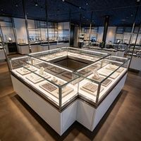 Support de présentation de bijoux avec éclairage LED, couleurs personnalisables, écologique, recyclable, de haute qualité, durable, léger, vitrine
