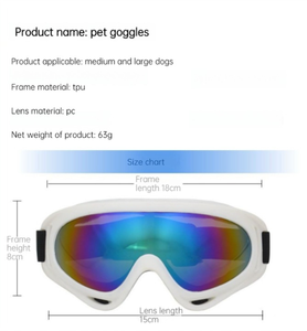 Lunettes de protection UV pour <span class=keywords><strong>chien</strong></span>, lunettes de soleil pour animaux de compagnie, coupe-vent, anti-poussière, lunettes de ski pour chiens de taille moyenne et grande, Border Collie, Golden Retriever - Product Image 6