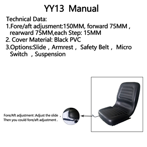Alta calidad ISO9001 CE certificado KL asiento negro Metal y plástico Tractor asiento reposabrazos piezas de equipos agrícolas - Product Image 5