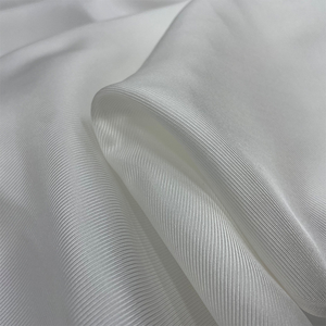 Tela de sarga de seda de color blanco natural para forro, material de sensación suave, productos listos populares directos de fábrica al por mayor - Product Image 1