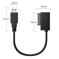 Câble adaptateur USB 2.0 vers (7+6) 13 broches Slimline Slim SATA II pour lecteur CD/DVD d'ordinateur portable, neuf