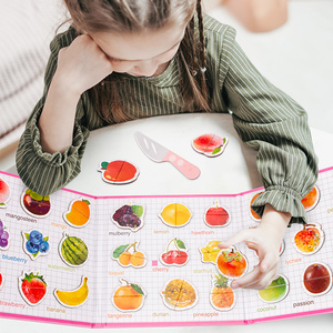 Juguete Educativo Preescolar, Rompecabezas de Frutas, Juego de Viaje, Libro de Rompecabezas Magnéticos con Dibujos Animados para Niños - Product Image 2