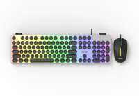 Sunrose Keyboard Gaming Mini, papan ketik Gaming berkabel USB Backlit tahan air Ultra ramping