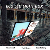 Boîte à lumière OLED rectangulaire en aluminium, ultra-mince, résistante aux intempéries, monochrome, écologique, pour la publicité en détail