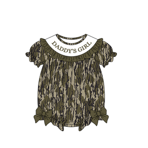 SR3915 - Conjunto de Ropa para Bebé Niña, Estilo Camuflaje, Diseño de Papá y Hija, Mono Corto de Manga Corta al por Mayor - Product Image 3