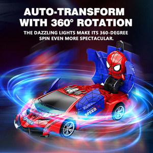 Elettrico Spiderman Giocattolo Auto Luce e Musica Universale Bump e Vai Auto Apertura Porte 360 ° di Rotazione <span class=keywords><strong>Personaggio</strong></span> dei Cartoni Animati Giocattolo per i Bambini - Product Image 4